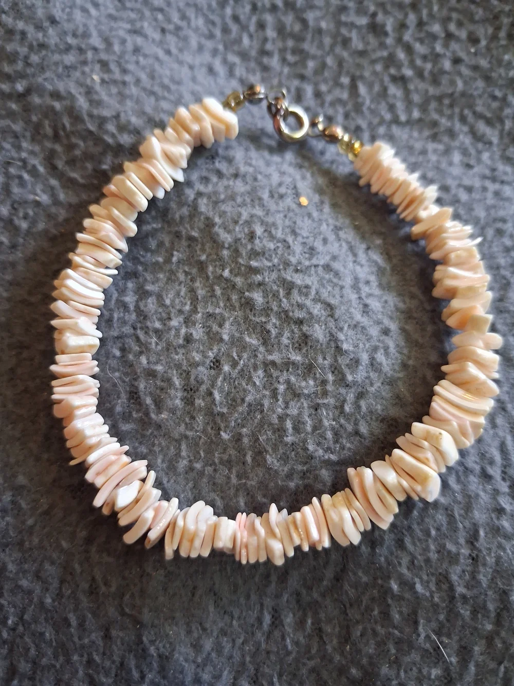 Handmade Pink Shell Chip Bracelet - Elegant Beach Jewelry